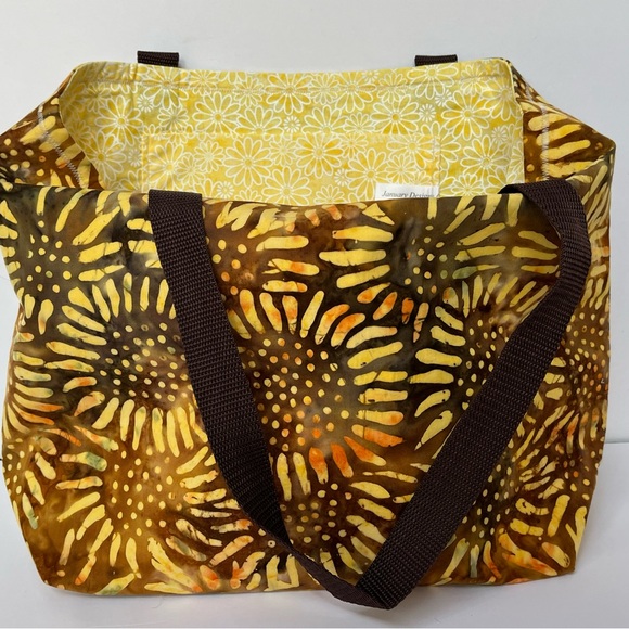 Handmade Sunflower Patterned Tote Bag - Picture 5 of 6